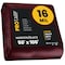 Protarp Heavy Duty Tarp, 50 ft x 100 ft, 16 Mil, Maroon, Polyethylene PT-107-50X100 - alternate 1
